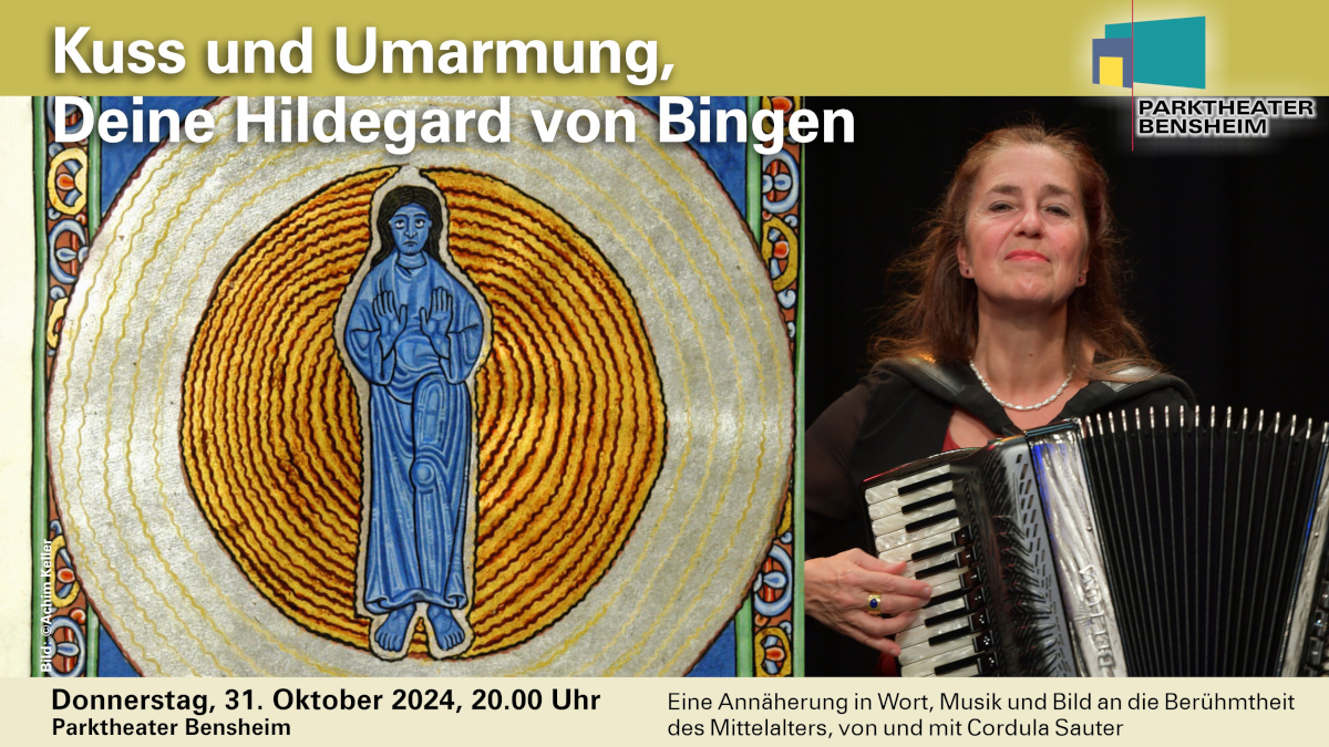 Motiv Kuss und Umarmung, Deine Hildegard von Bingen, führt zum Kalendereintrag