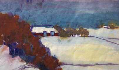 Das Bild Winterlandschaft von Emil Nolde, führt zum Kalendereintrag