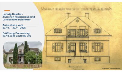 Veranstaltungsplakat mit Bauskizze und Daten, führt zum Kalendereintrag